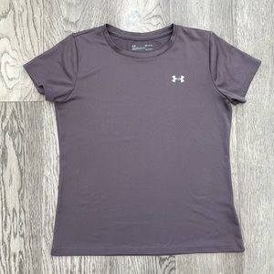 Under Armor Heat Gear Purple Short Sleeve Activewear Shirt M